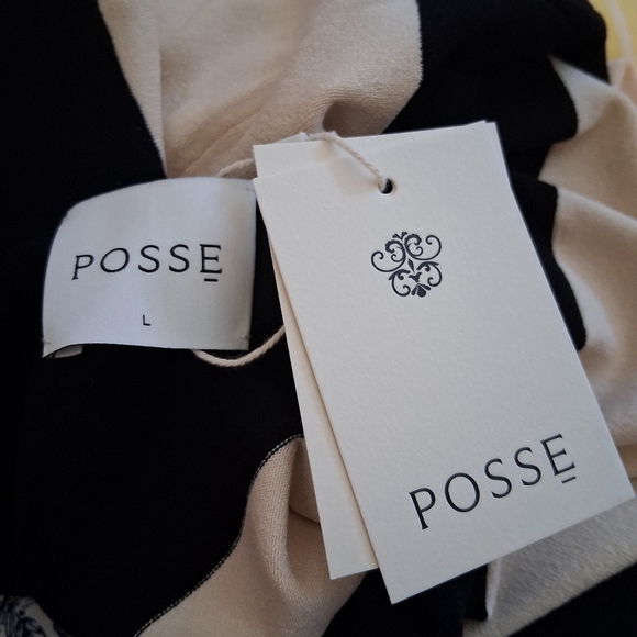 Posse Exclusive Theo Striped Jersey Strapless Maxi Dress Size Large NWT - Picture 8 of 9